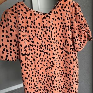 Stylish Black and Orange Women's Blouse